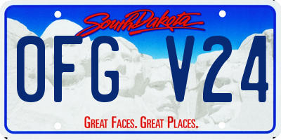 SD license plate 0FGV24