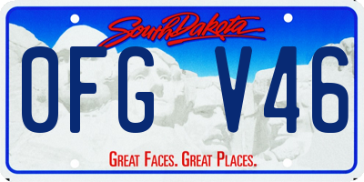 SD license plate 0FGV46