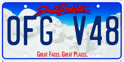 SD license plate 0FGV48