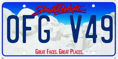 SD license plate 0FGV49