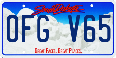 SD license plate 0FGV65