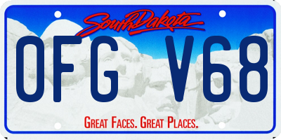 SD license plate 0FGV68