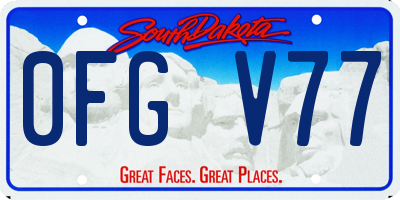 SD license plate 0FGV77