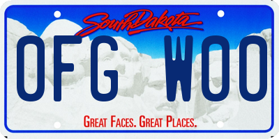 SD license plate 0FGW00