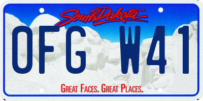 SD license plate 0FGW41