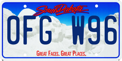 SD license plate 0FGW96