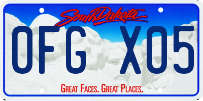 SD license plate 0FGX05