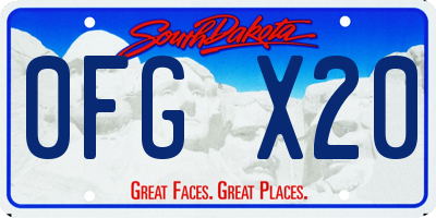 SD license plate 0FGX20