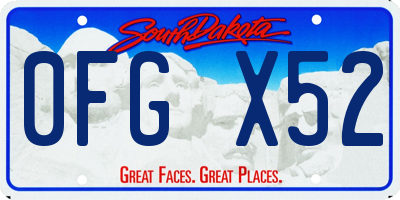 SD license plate 0FGX52