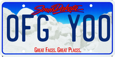 SD license plate 0FGY00