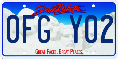 SD license plate 0FGY02