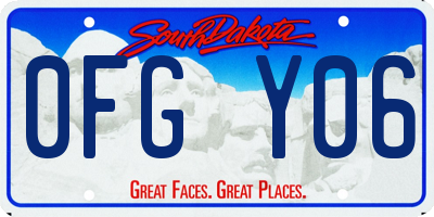 SD license plate 0FGY06