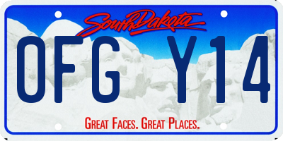 SD license plate 0FGY14