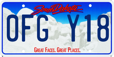 SD license plate 0FGY18