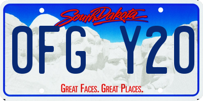 SD license plate 0FGY20
