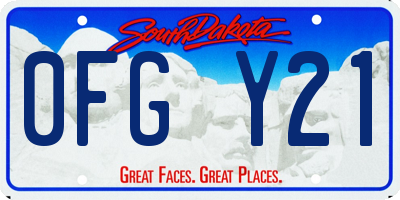 SD license plate 0FGY21