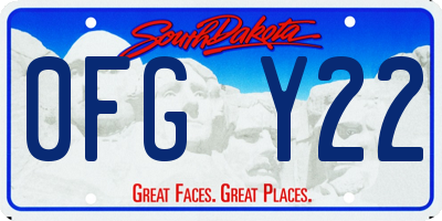 SD license plate 0FGY22
