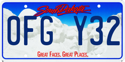 SD license plate 0FGY32
