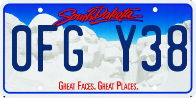 SD license plate 0FGY38