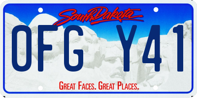 SD license plate 0FGY41