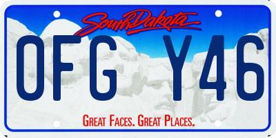 SD license plate 0FGY46