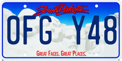 SD license plate 0FGY48
