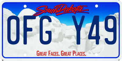 SD license plate 0FGY49
