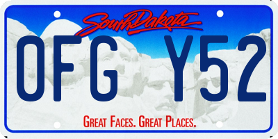 SD license plate 0FGY52