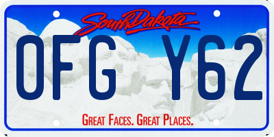 SD license plate 0FGY62