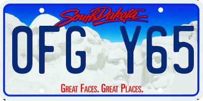 SD license plate 0FGY65
