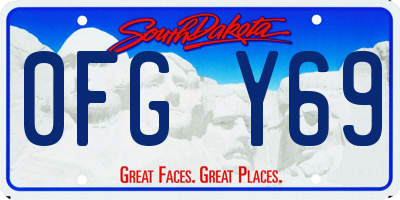 SD license plate 0FGY69