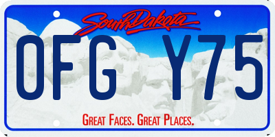 SD license plate 0FGY75