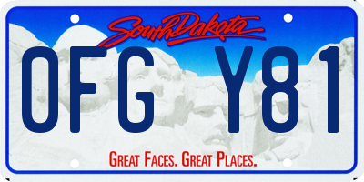 SD license plate 0FGY81