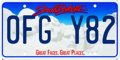 SD license plate 0FGY82