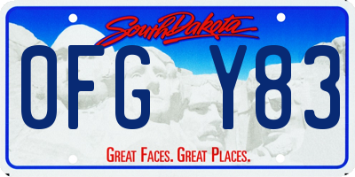 SD license plate 0FGY83