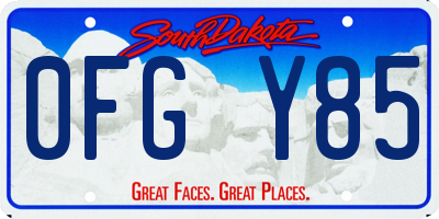 SD license plate 0FGY85