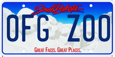 SD license plate 0FGZ00