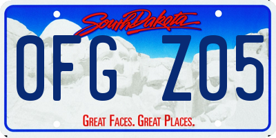 SD license plate 0FGZ05