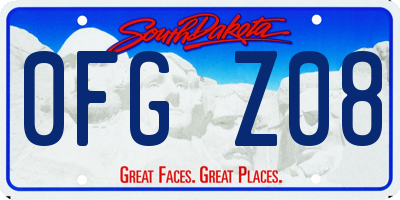 SD license plate 0FGZ08
