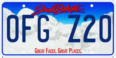 SD license plate 0FGZ20