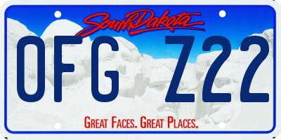 SD license plate 0FGZ22