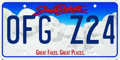 SD license plate 0FGZ24