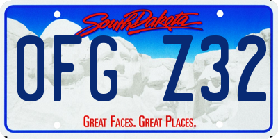 SD license plate 0FGZ32