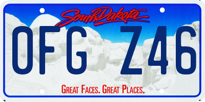 SD license plate 0FGZ46