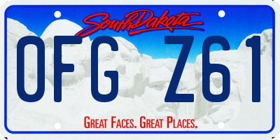 SD license plate 0FGZ61
