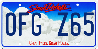 SD license plate 0FGZ65
