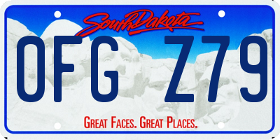 SD license plate 0FGZ79