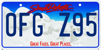 SD license plate 0FGZ95