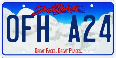 SD license plate 0FHA24