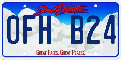 SD license plate 0FHB24